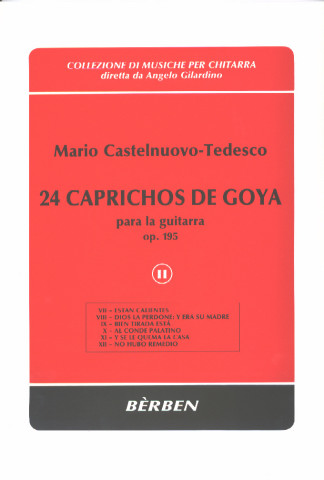 CASTELNUOVO T. Mario (1895-1968 Italia)<br><br>24 caprichos de Goya op.195 (Gilardino) . Vol. 2