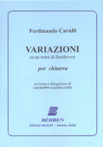 CARULLI Ferdinando (1770-1841 Italia)<br><br>Variazioni su un tema di Beethoven .