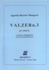 BARRIOS Agustin (1885-1944 Paraguay)<br><br>Valzer n.3 .