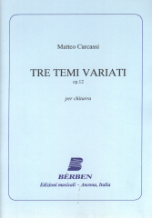 CARCASSI Matteo (1792-1853 Italia)<br><br>Tre temi variati op.12 (Fabio Rossini)