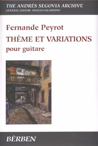 PEYROT Fernande (1888-1978 Suiza)<br><br>Th�me et variations pour guitare.