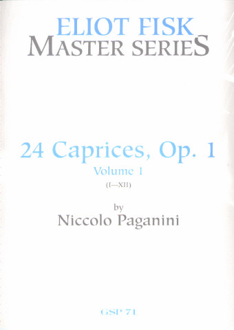 PAGANINI Niccolo (1782-1840 Italia)<br><br>24 Caprices, Vol. 1 (Fisk) Caprices 1-12
